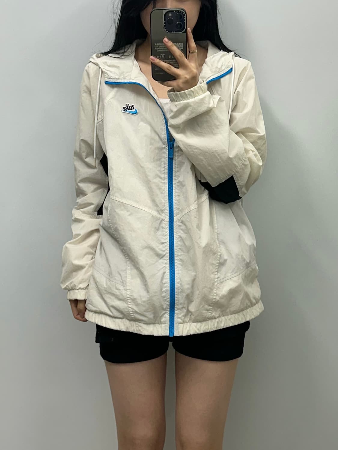 나이키 헤리티지 화이트 후드 바람막이 상품이미지1