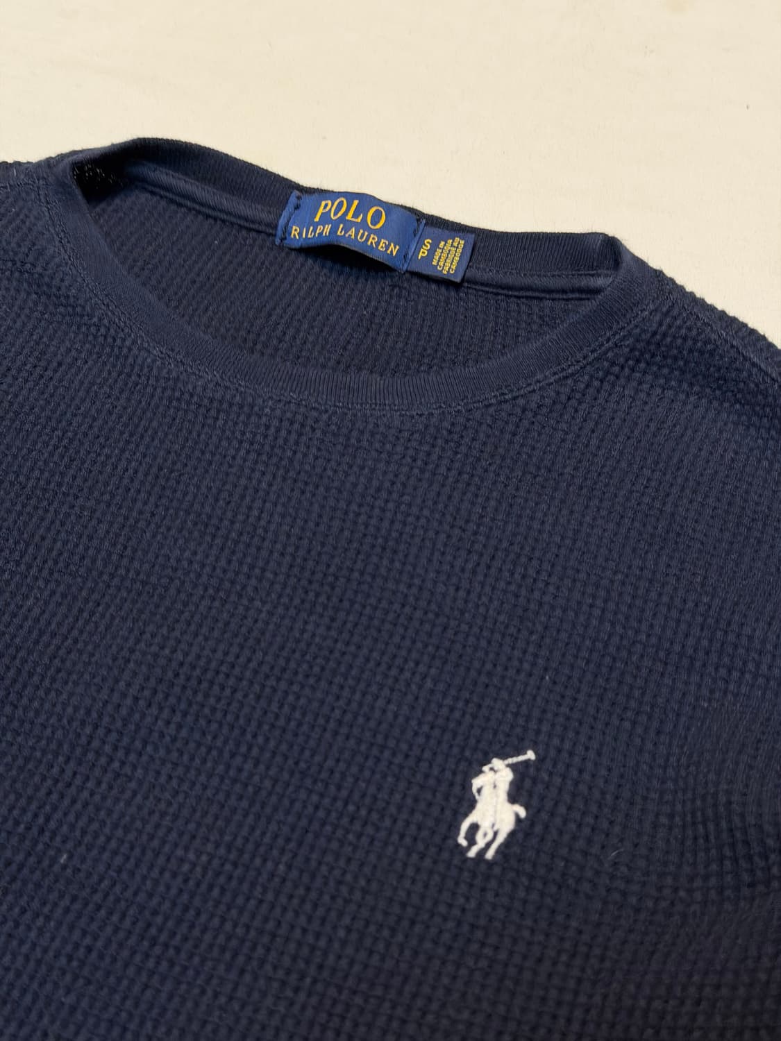 폴로 랄프로렌 와플 써멀 롱슬리브 네이비 상품이미지2