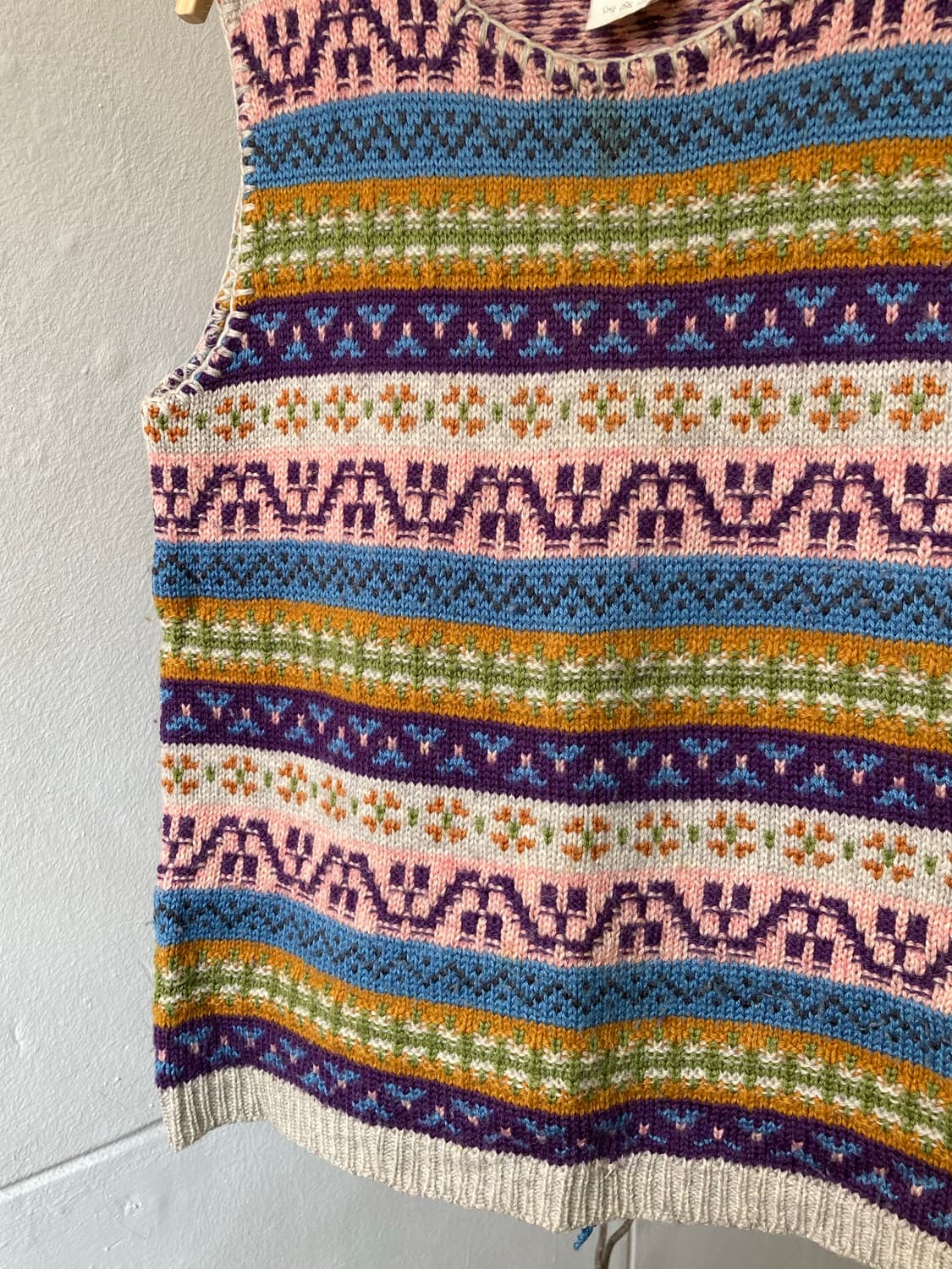 울 100% 에스닉 니트탑 상품이미지4