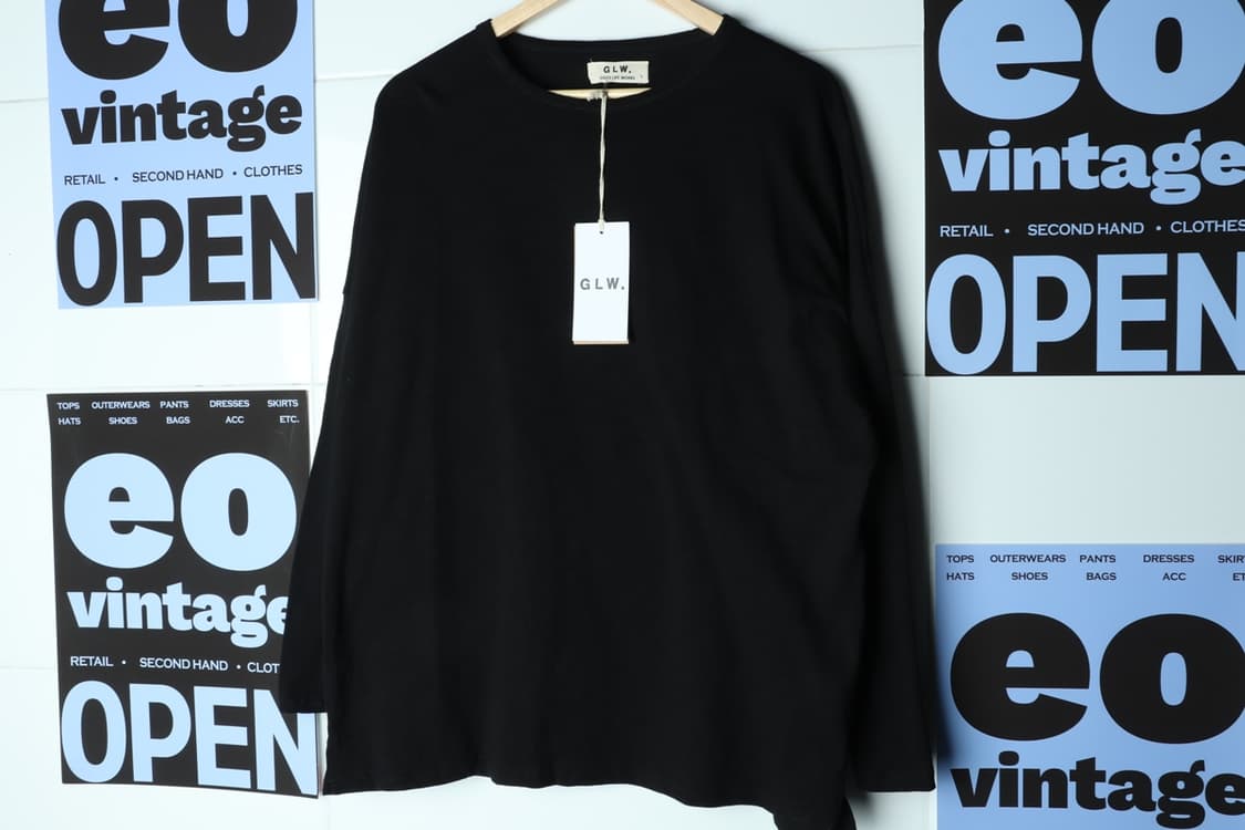 (L-2XL) 굿라이프웍스 긴팔티셔츠 쭉티 박시 새상품 블랙-H30018 상품이미지2
