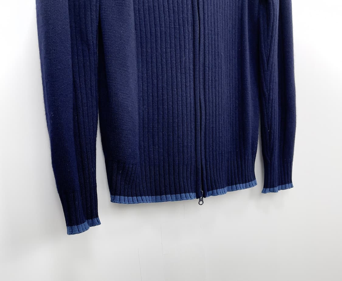 라코스테 네이비 하이넥 울 지퍼 가디건 상품이미지4