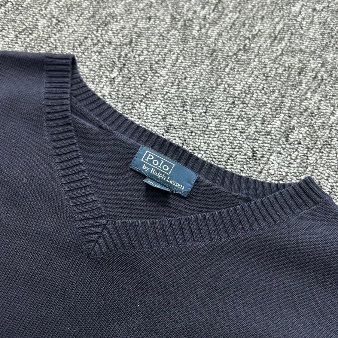 폴로 랄프로렌 스카이블루 포니 네이비 브이넥 니트 상품이미지4