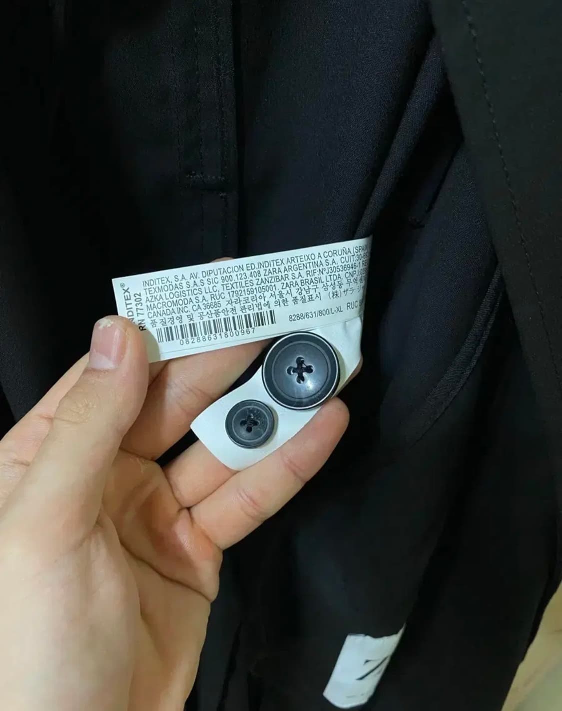 자라 블랙 롱 트렌치코트 XL 상품이미지5