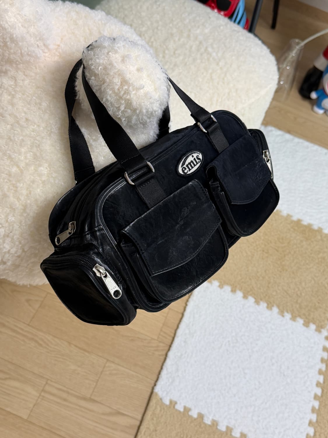 이미스 멀티 포켓 호보백 블랙 상품이미지5