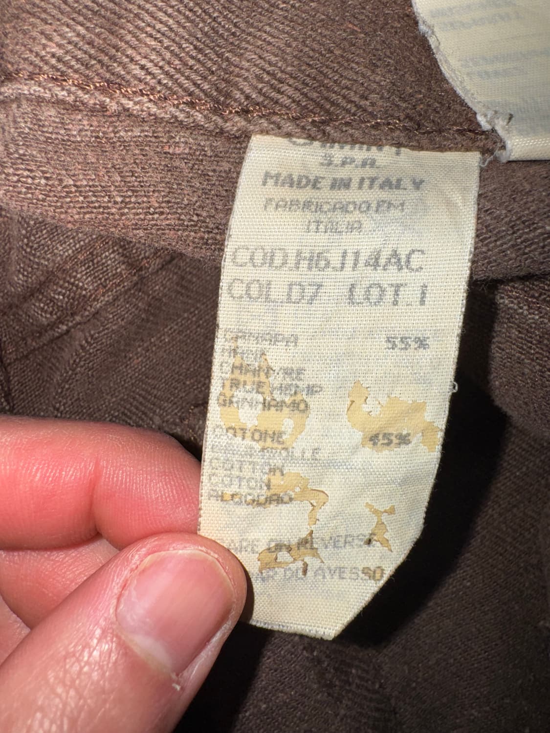 90‘s Armani Jeans Brown Denim Pants 상품이미지8