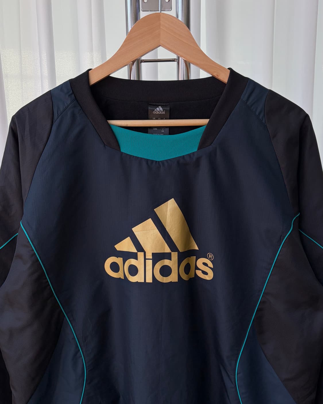 [XL]아디다스 JPN 올드스쿨 검골 기모 웜업 바람막이 상품이미지4