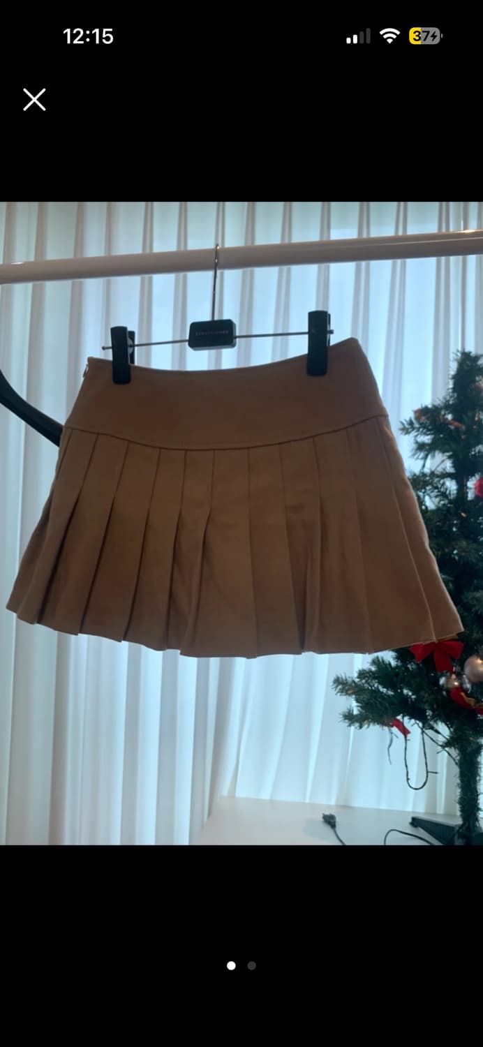 플리츠 로우라이즈 스커트 새상품 상품이미지1