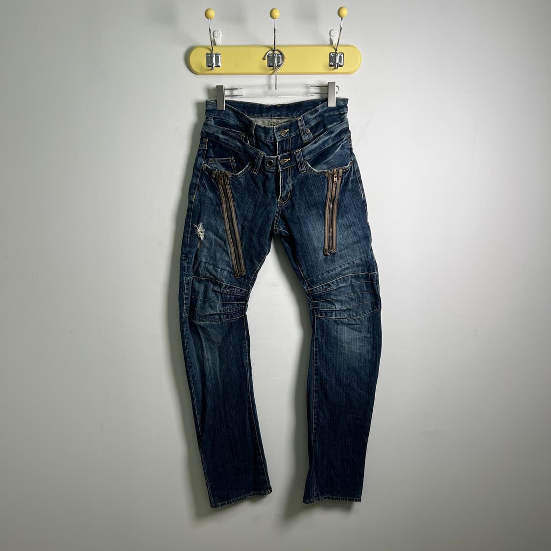 PPFM 더블 웨이스트 커브드 데님 팬츠 M 상품이미지1