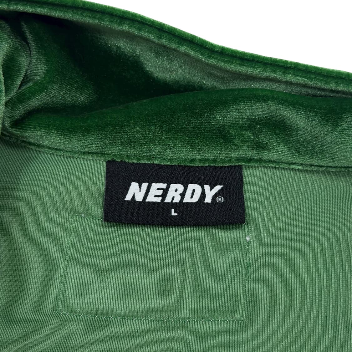 널디 빈티지 NCT 정우 벨벳 그린 옐로우 트랙탑 져지 자켓 L 상품이미지6