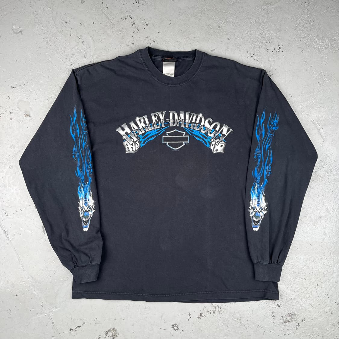 빈티지 할리데이비슨 클로운 플레임 롱슬리브 상품이미지2