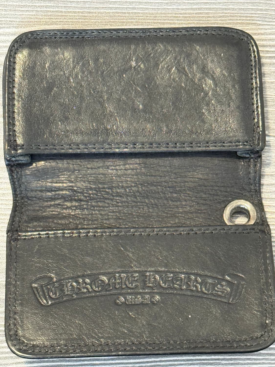 크롬하츠 스크롤라벨 레더카드지갑 상품이미지5