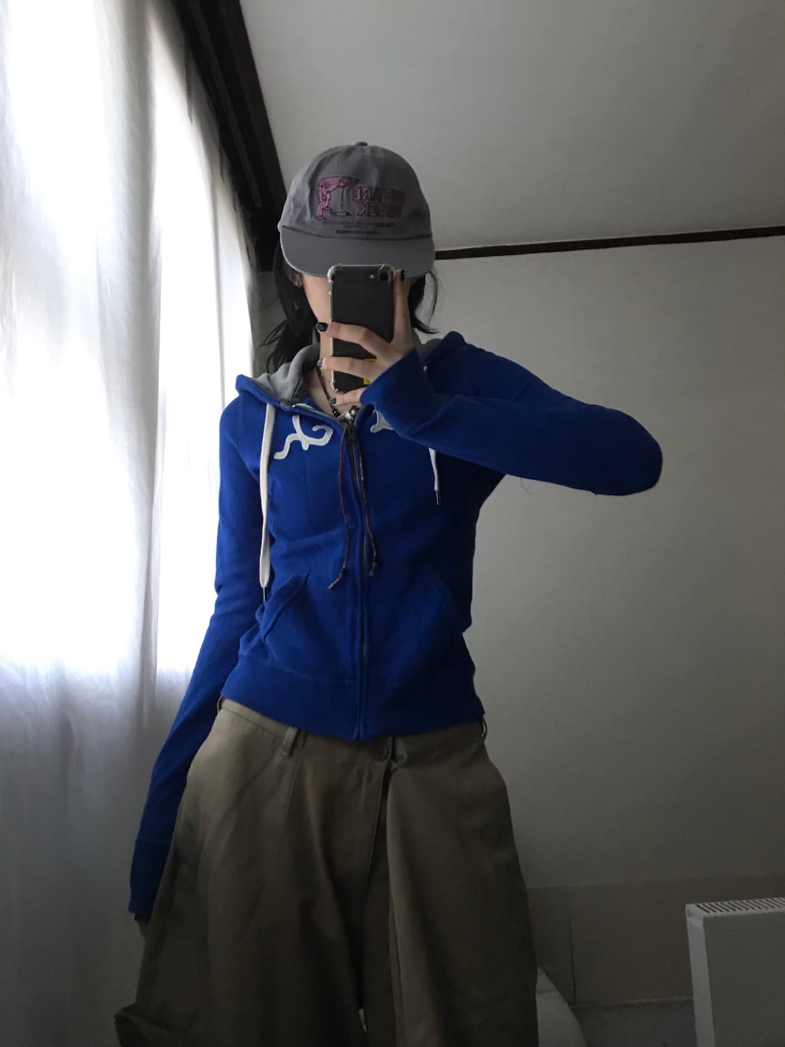 아베크롬비 블루 딱붙핏 후드집업 상품이미지5