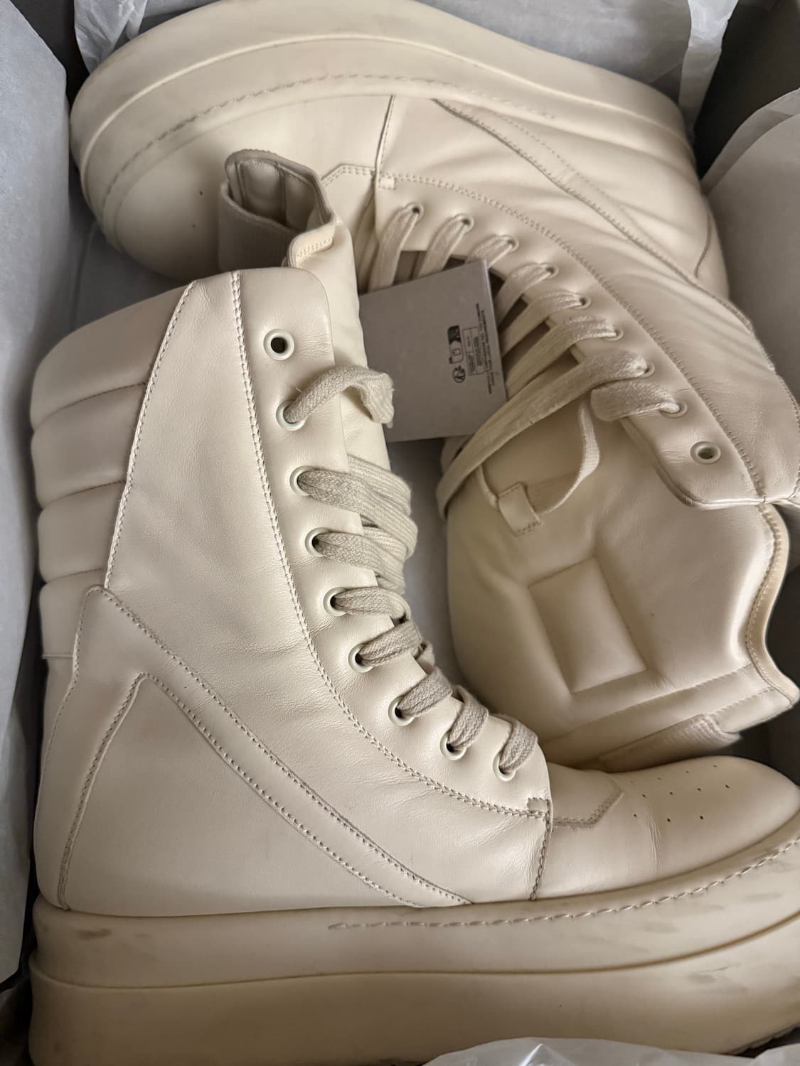 릭오웬스 24AW 메가 지오바스켓 밀크 43사이즈 RICK OWENS 상품이미지2