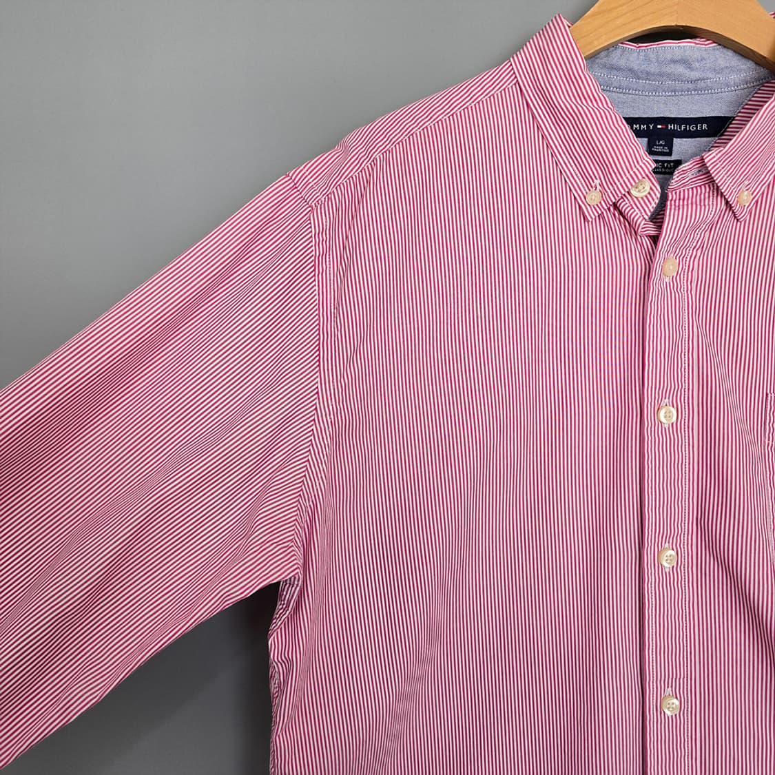 타미힐피거 클래식핏 스트라이프 셔츠 L 상품이미지2
