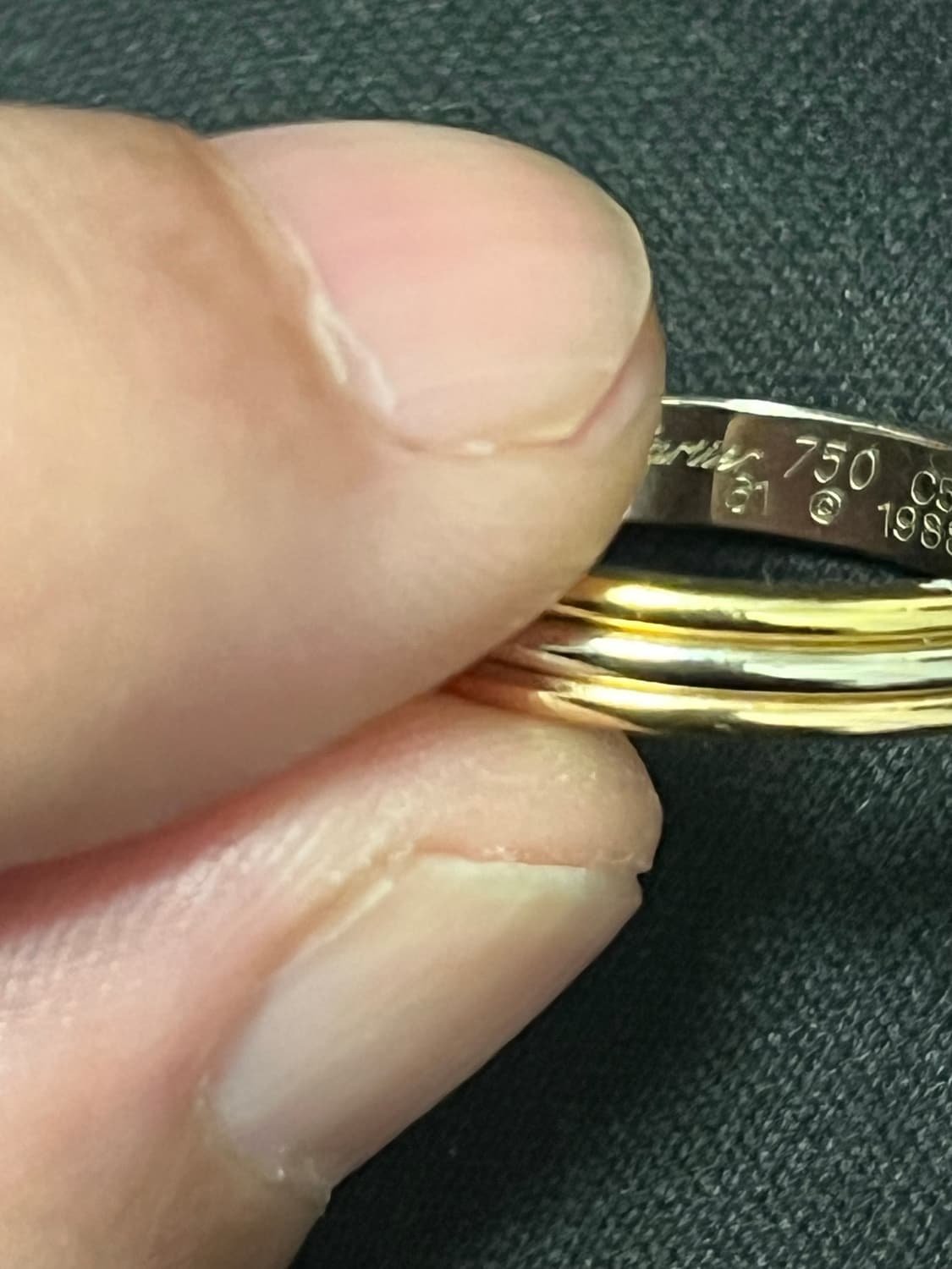 까르띠에 방돔루이 삼색 트리니티 링 61호 상품이미지3