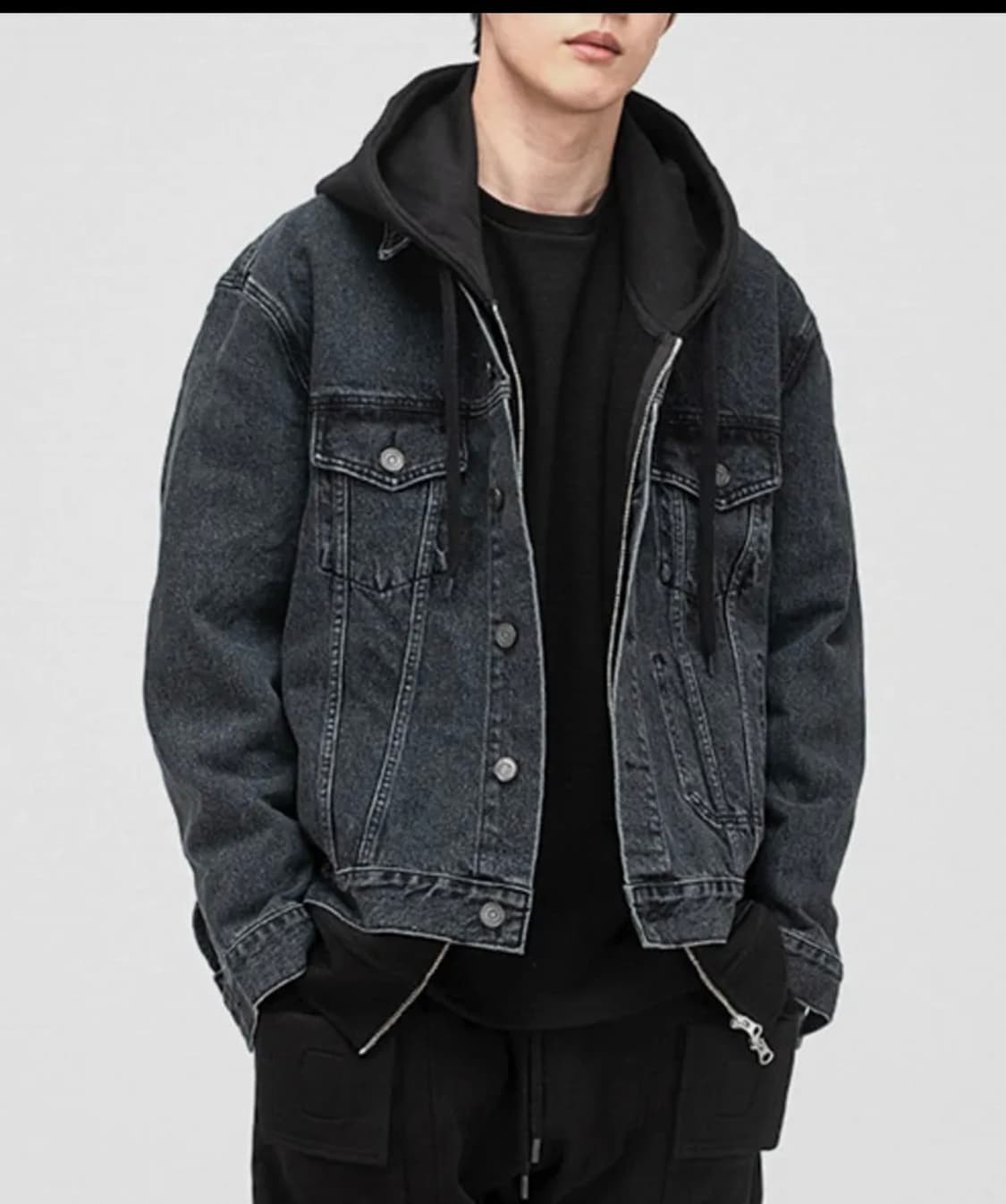 브랜디드 흑청 데님 자켓 상품이미지2
