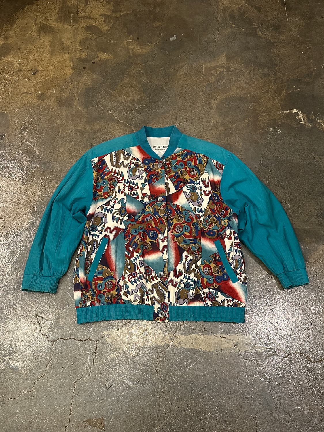 80s 런던포그 콜렉터블 라인 아즈텍 봄버 자켓 M 상품이미지1