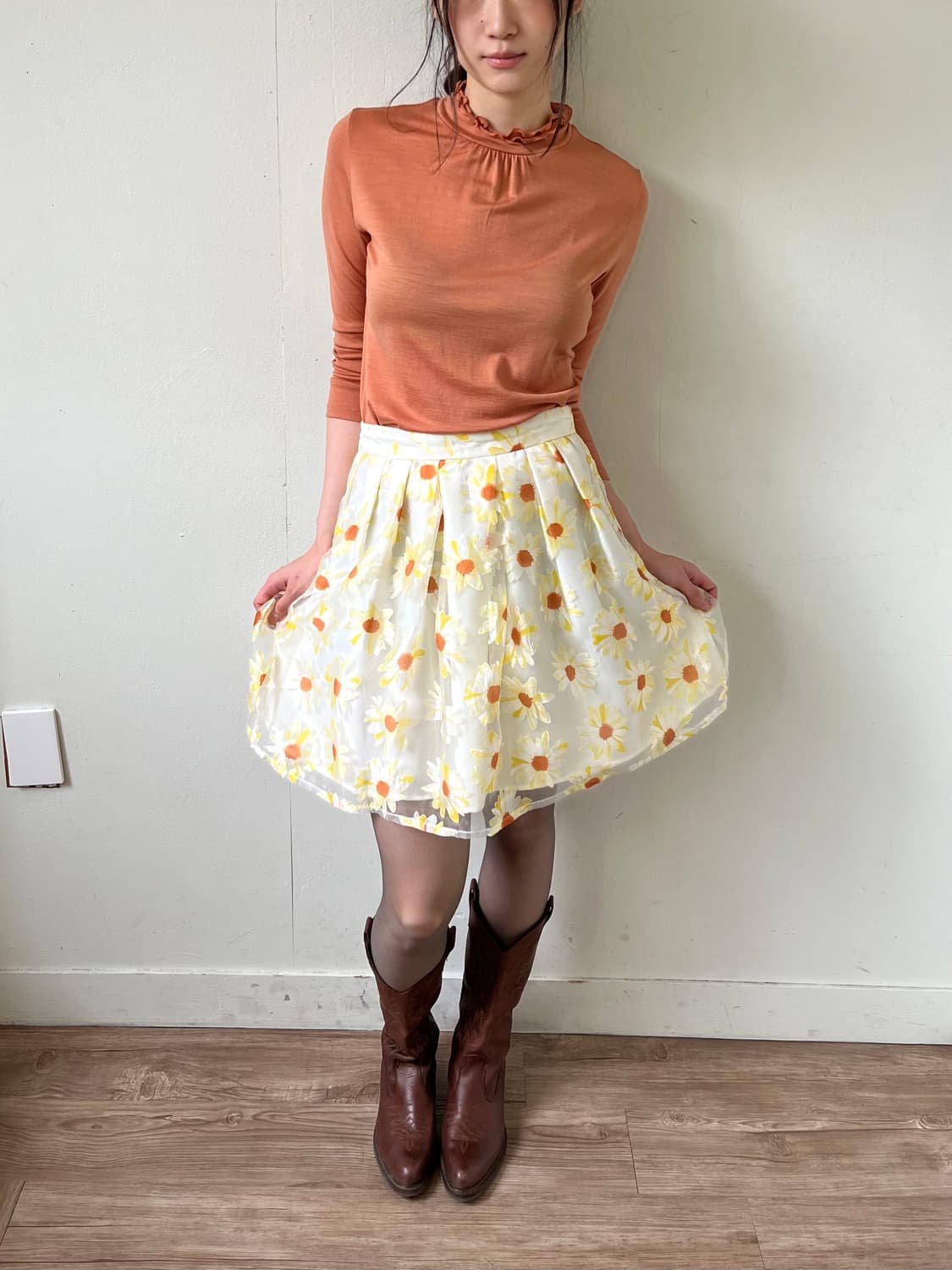 INGNI 플라워 쉬폰 미니 스커트 상품이미지7