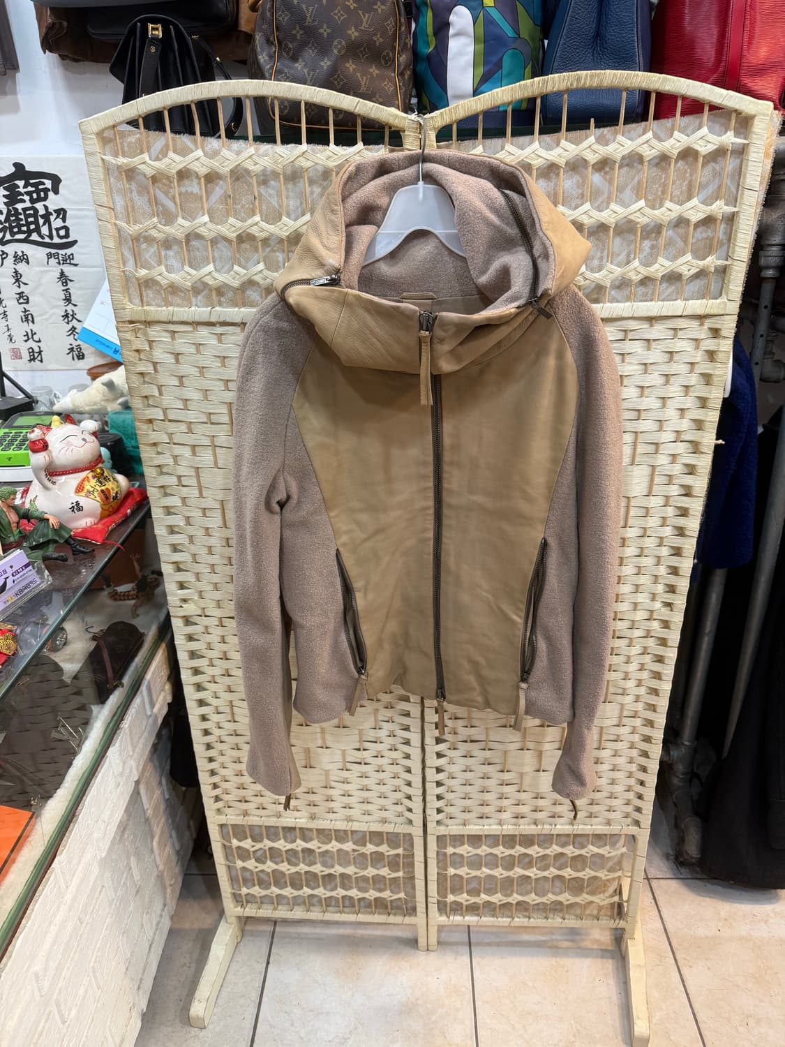 50/100 정품 엠프리오아르마니 가죽+니트 자켓 팝니다 상품이미지1