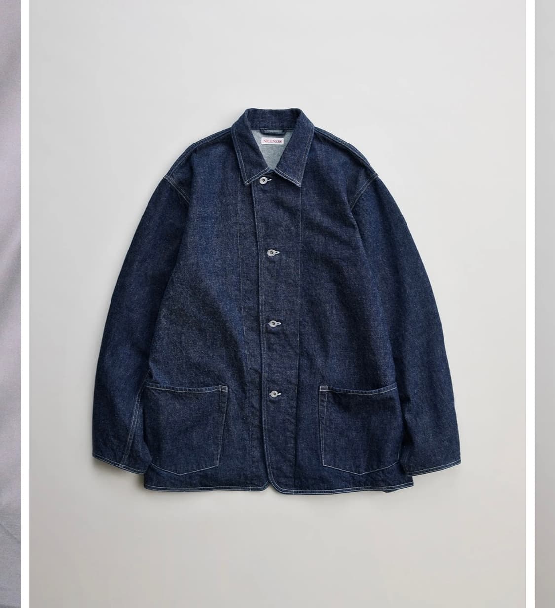 나이스네스 niceness 데님 커버올 L 새상품 상품이미지1