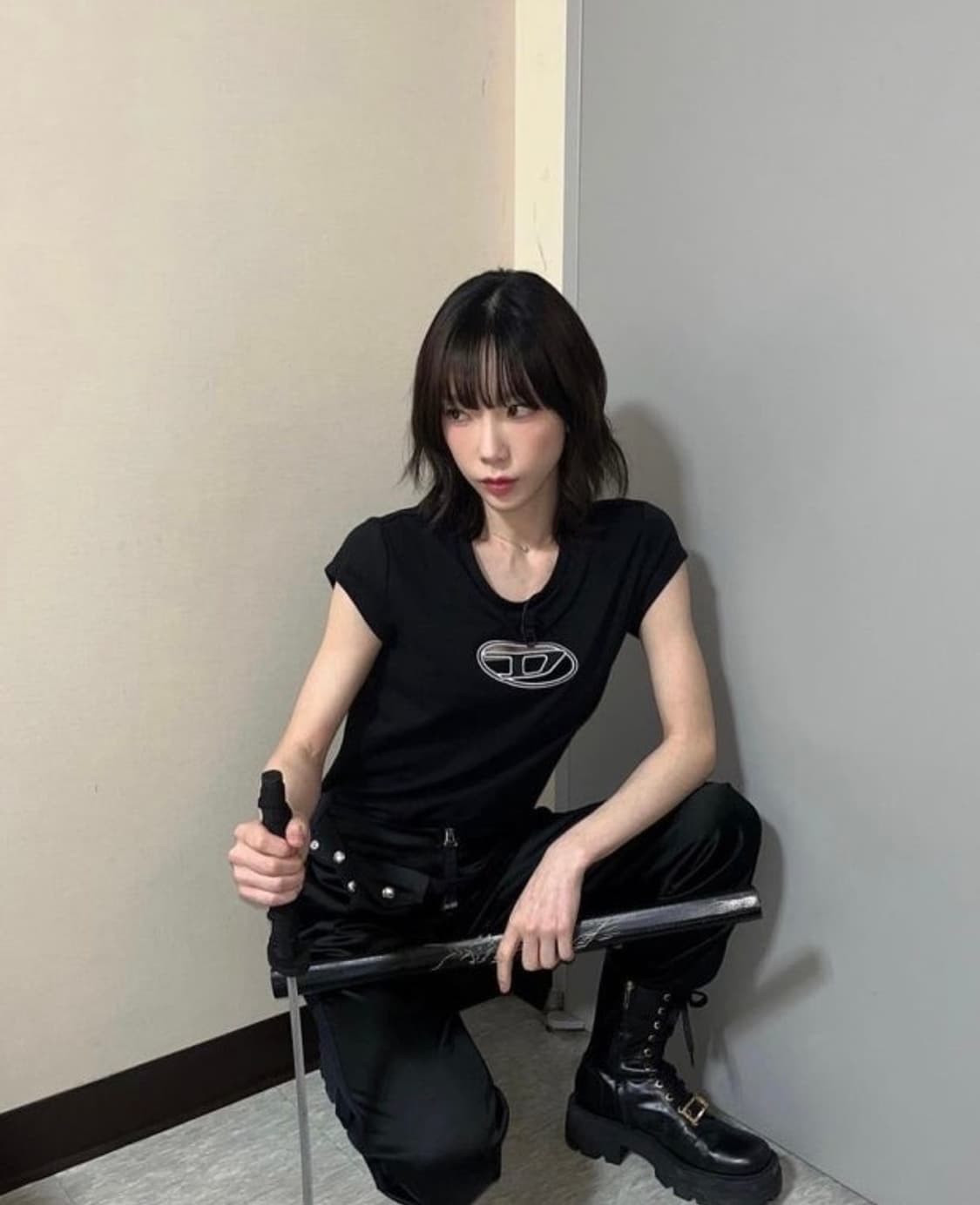 디젤 피카부 컷 아웃 티셔츠 M 상품이미지2