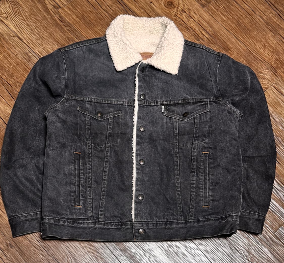 리바이스 타입 3 생쥐색 쉐르파 트러커 자켓 상품이미지2