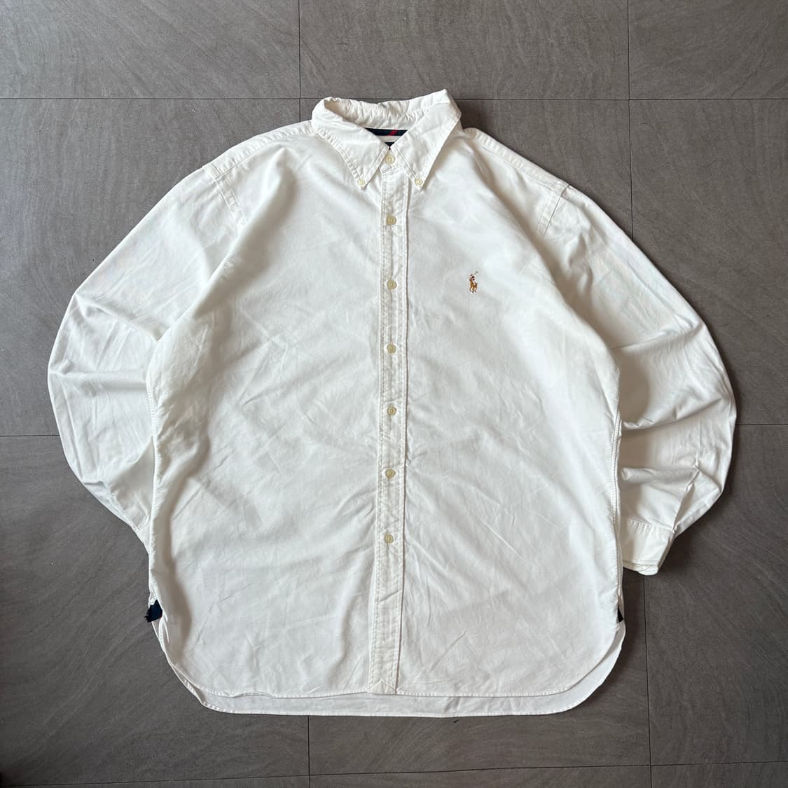 폴로 정품 화이트 멀티 포니 로고 옥스포드 셔츠 상품이미지1
