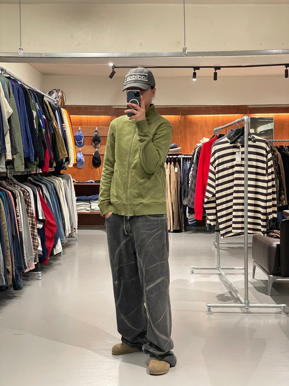 빈티지 투웨이 니트 집업 상품이미지2