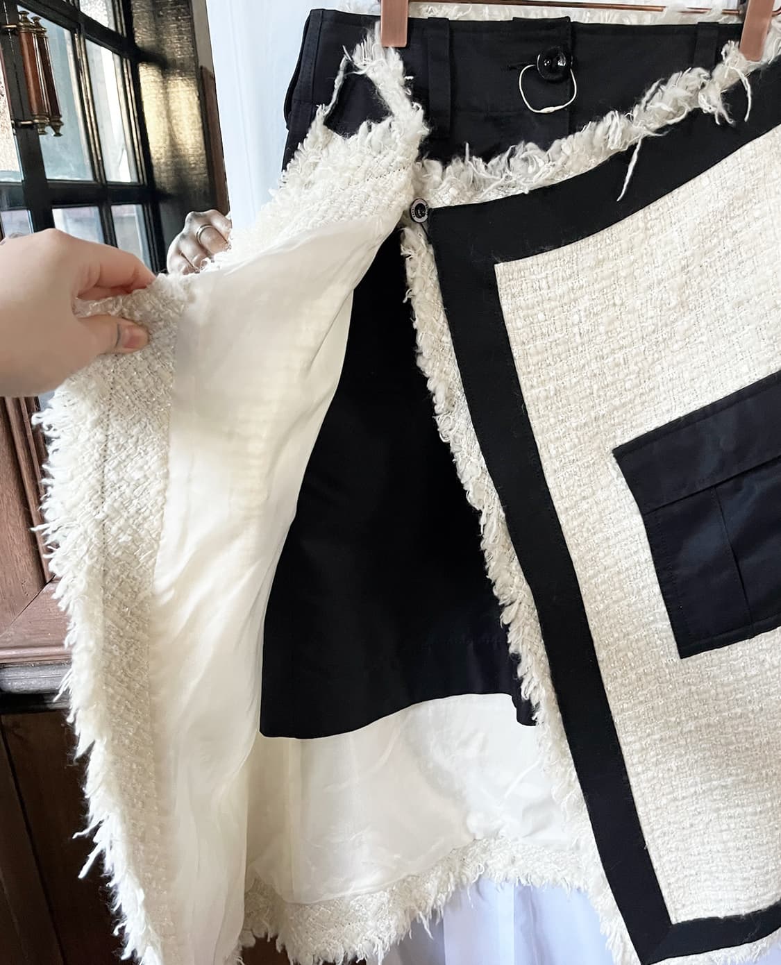 SACAI tweed hybrid wrap skirt 상품이미지7