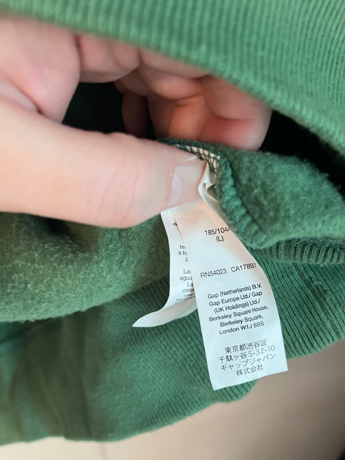 갭 GAP 후드티 그린 (L) 상품이미지5