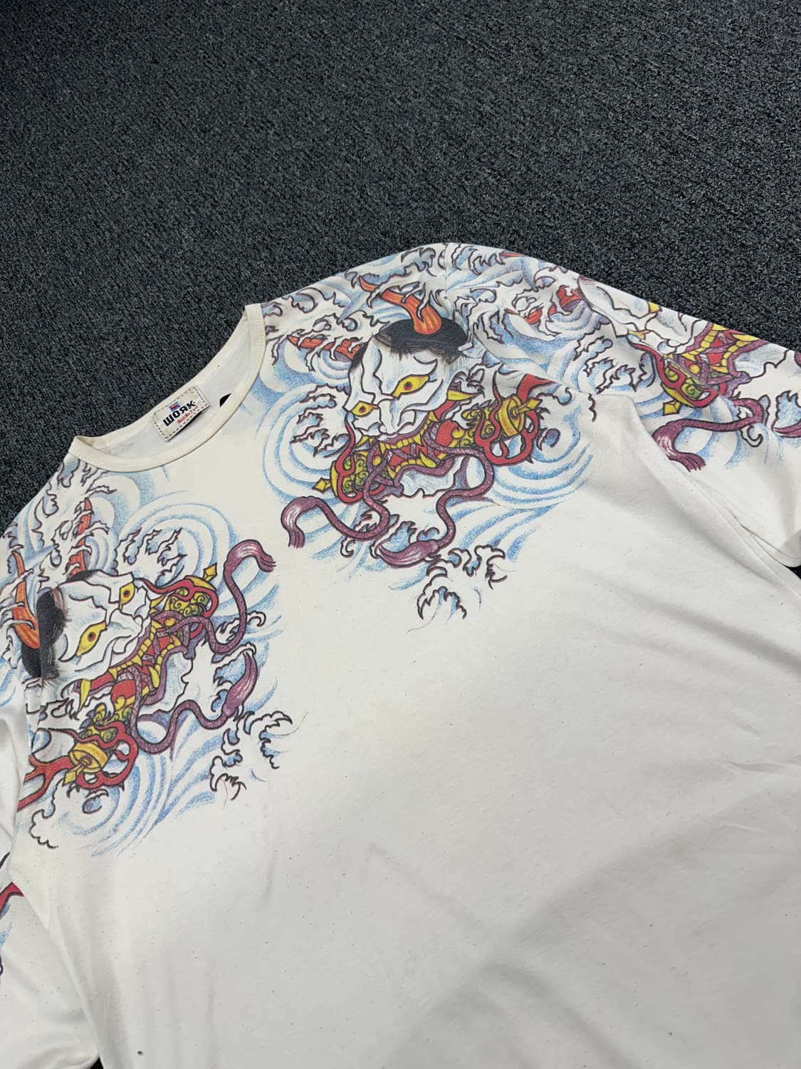 L)Japanese vintage 풍신뇌신도 그래픽 롱슬리브 상품이미지2
