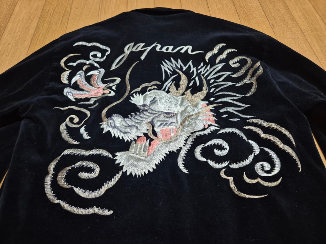 일본 벨벳 드래곤 자수 자켓 상품이미지7