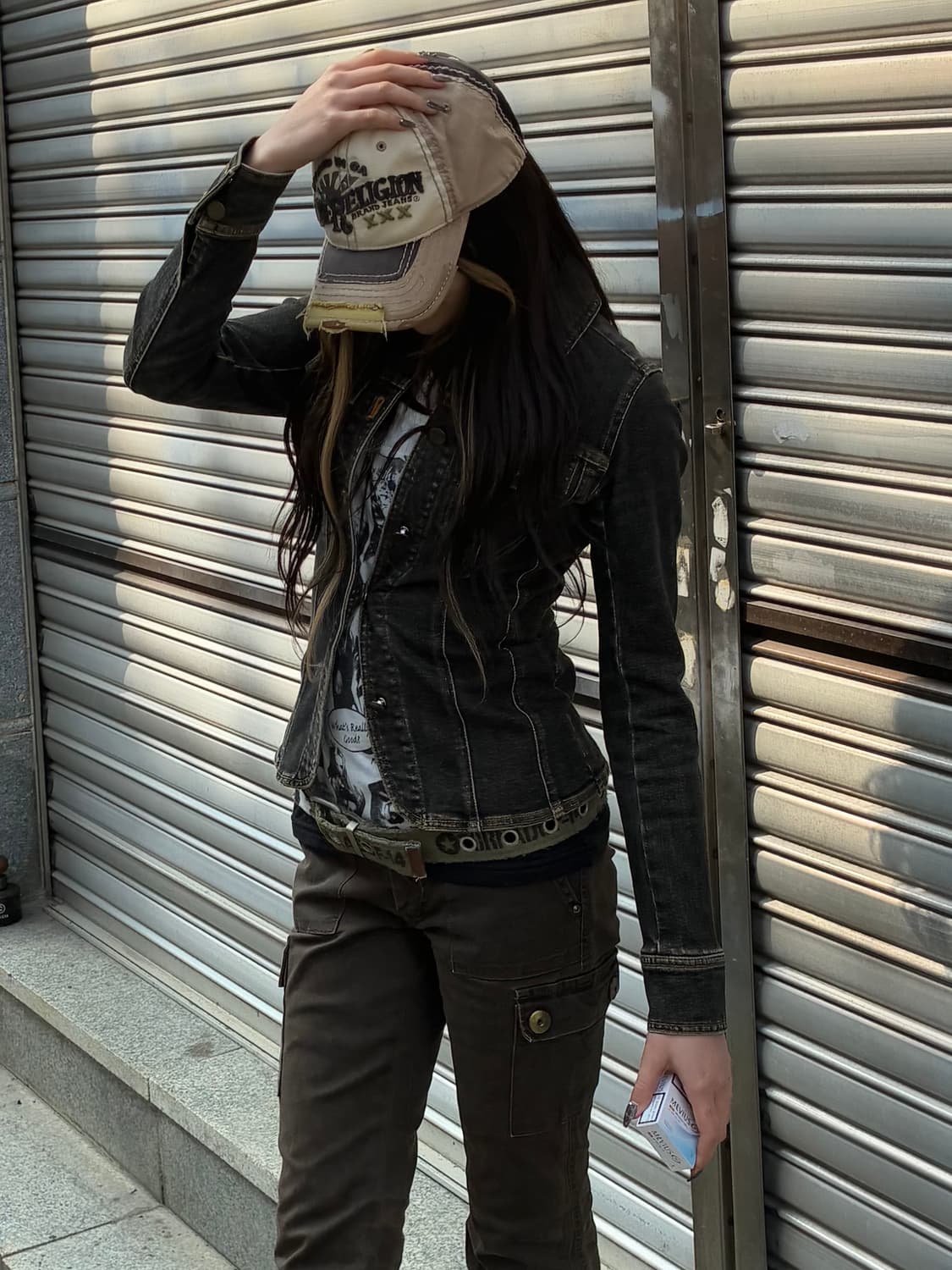 M) Japanese vintage 여성 흑청 데님 자켓 상품이미지2