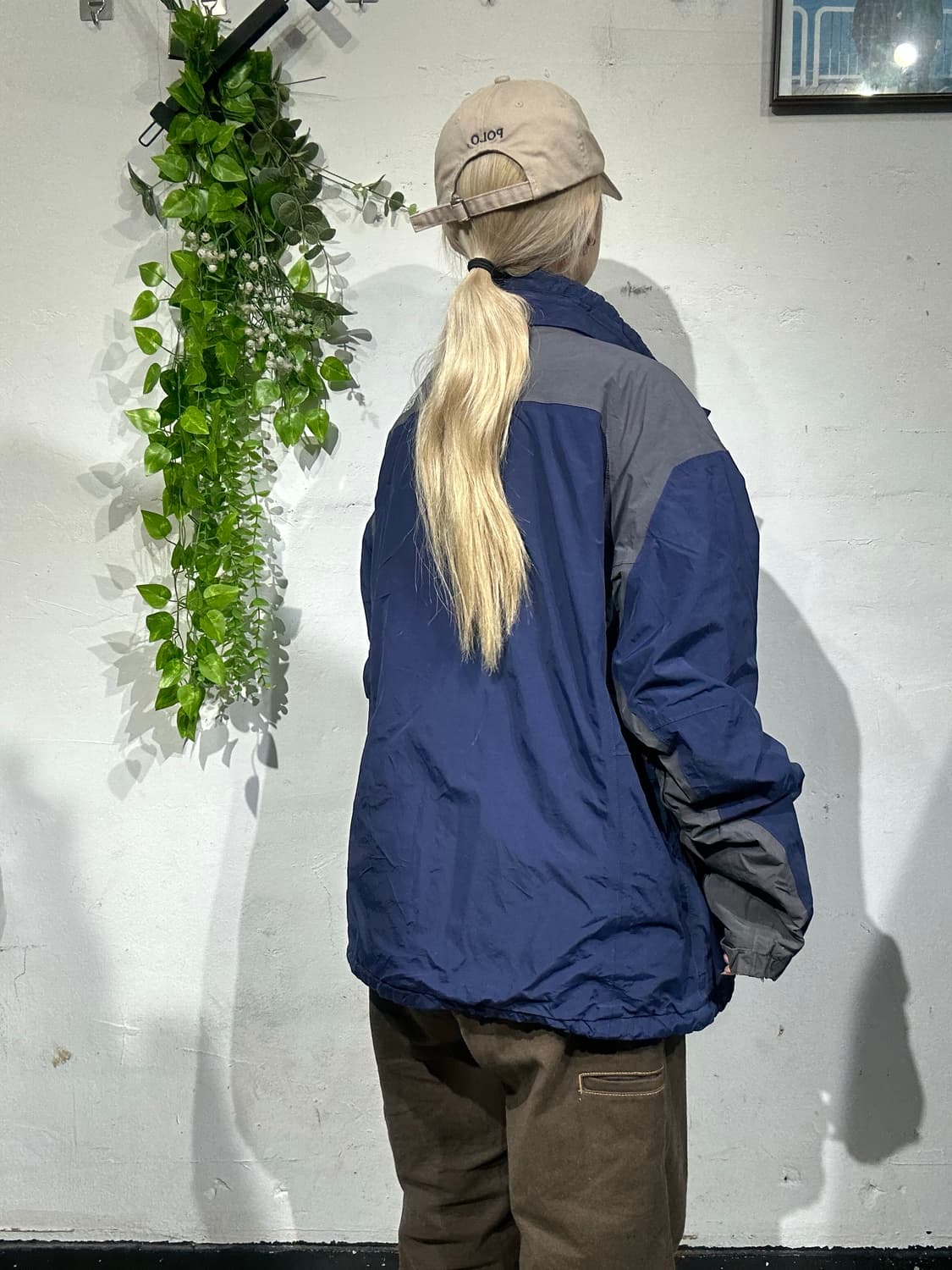 노스페이스 네이비 하이벤트 그레이 바람막이 트랙 자켓 L 상품이미지3