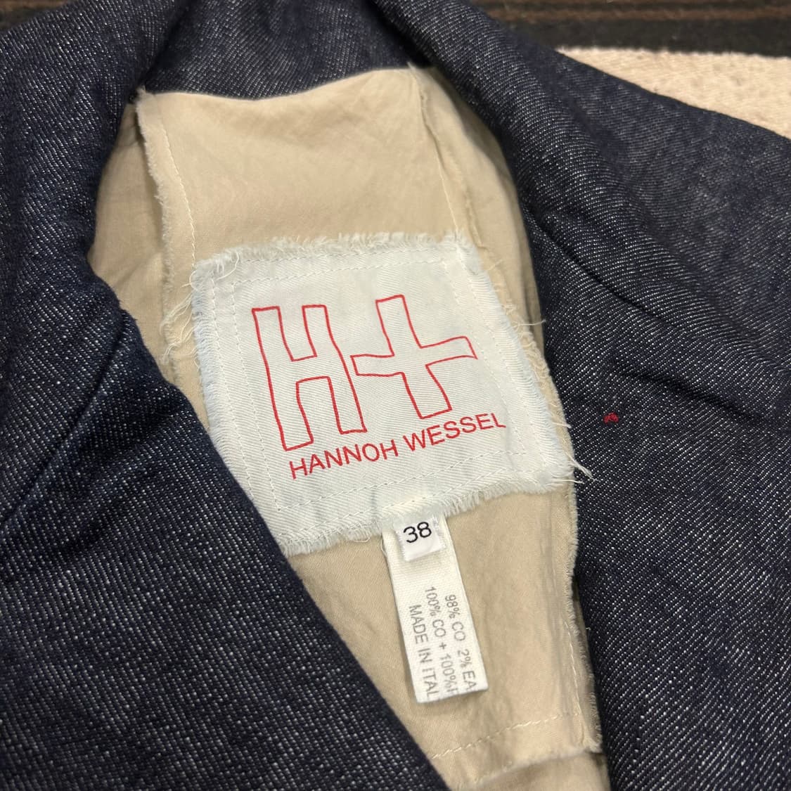 Hannoh wessel 아노베셀 데님 더블 코트 상품이미지3