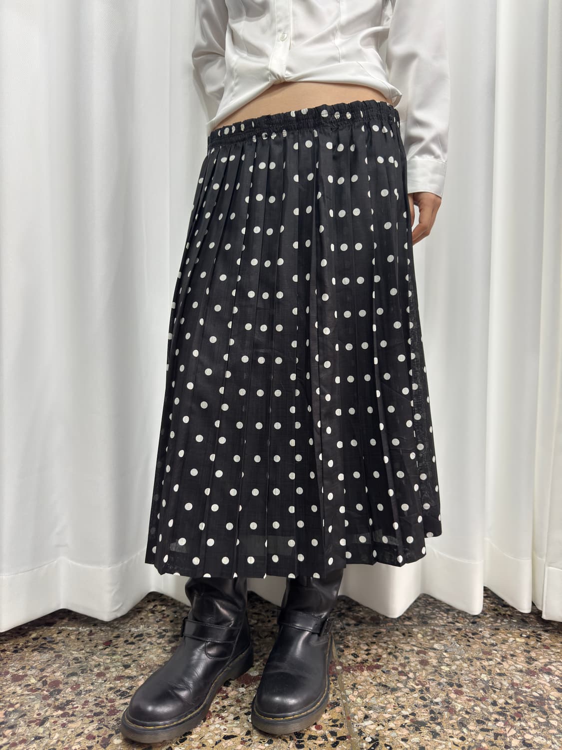 dot pleats skirt 상품이미지1