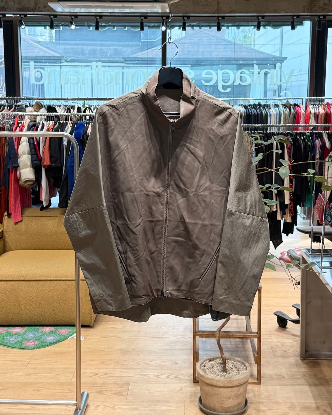 요지 야마모토 브라운 폴라마인드 나일론 자켓  상품이미지1