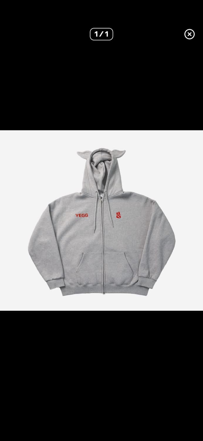 사요) Yegg 윙 후드집업 그레이 상품이미지1