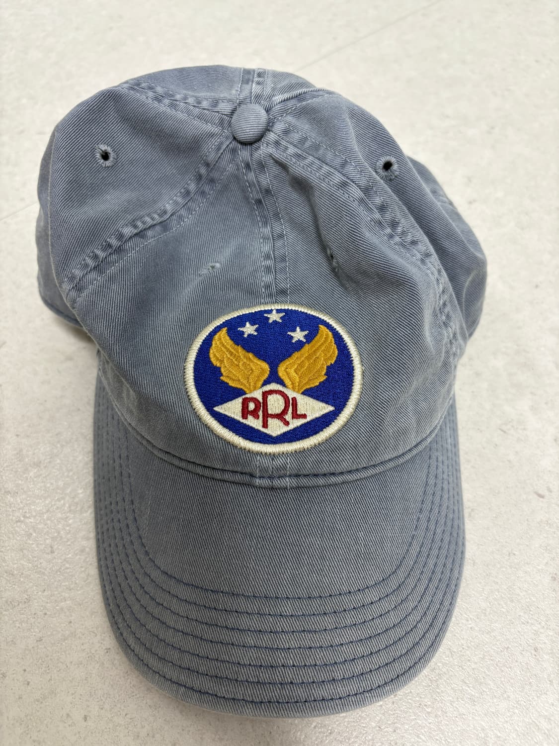 더블알엘 가먼트 다잉 트윌 볼캡 블루 상품이미지1