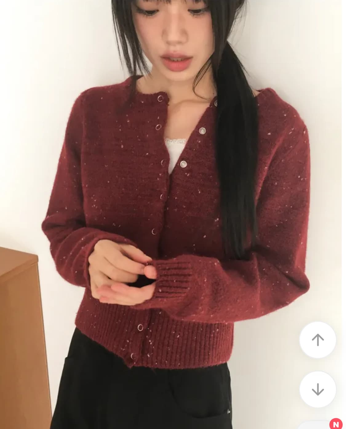 셔링 니트 가디건 상품이미지4