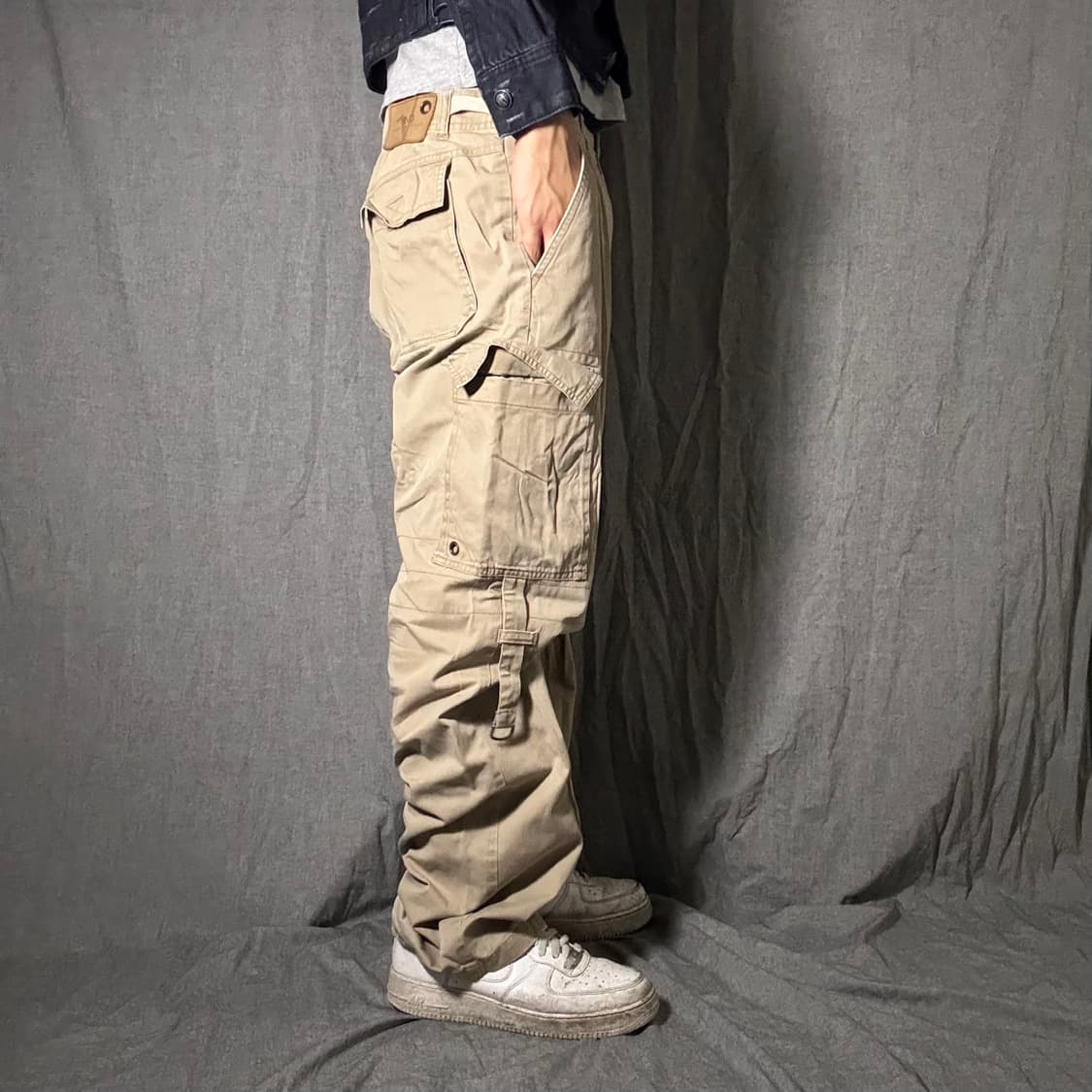 베이지색 카고 바지 상품이미지2