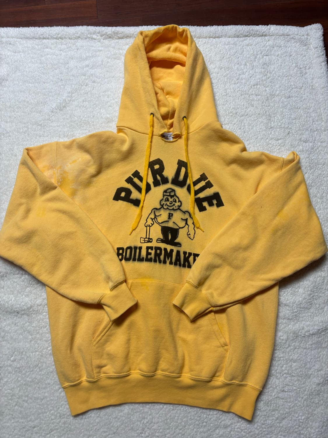 와일드동키 / PURDUE 후디 / 워시드 옐로우 / L 상품이미지2