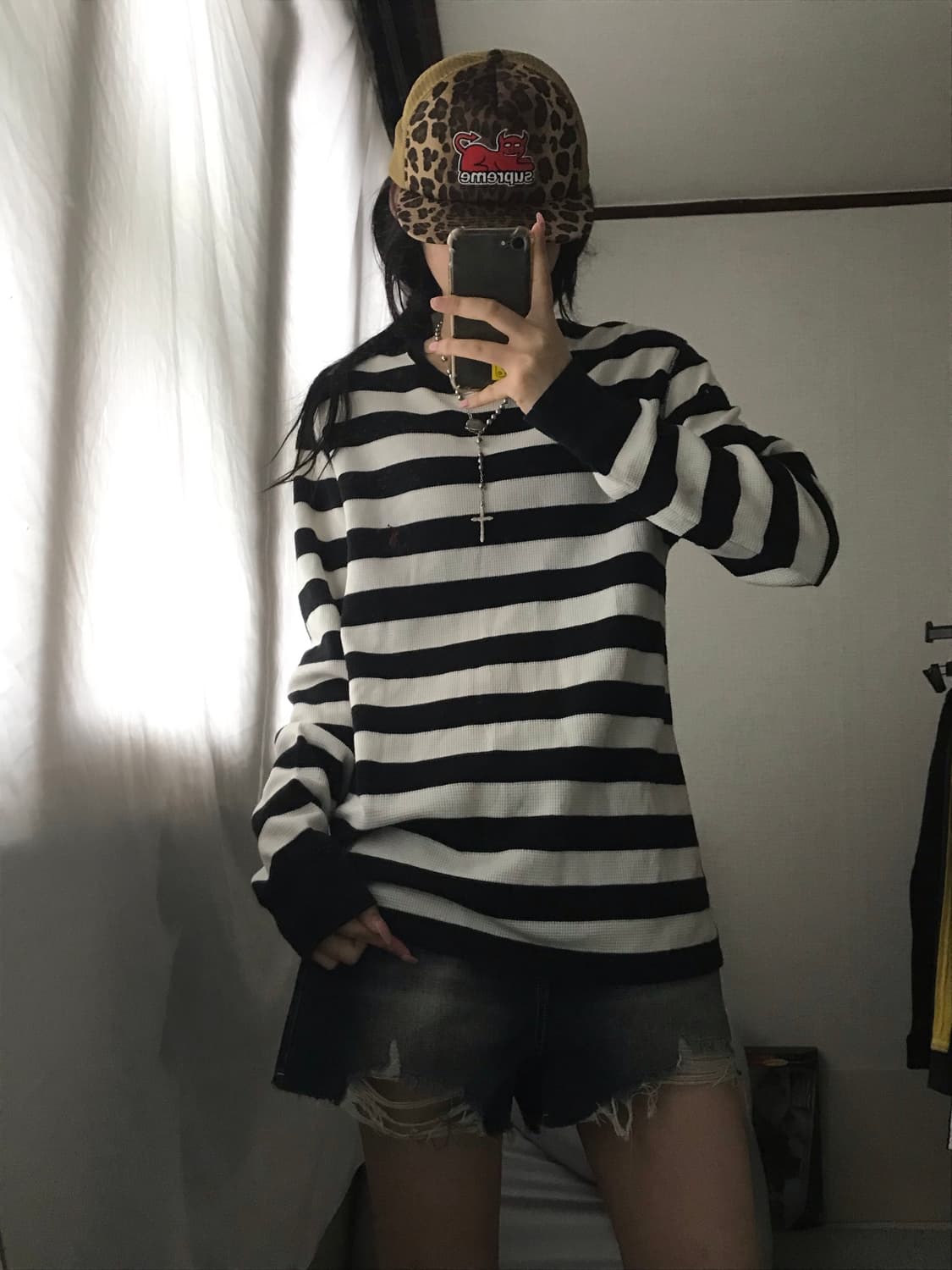 폴로 스트라이프 와플 롱슬리브 상품이미지2