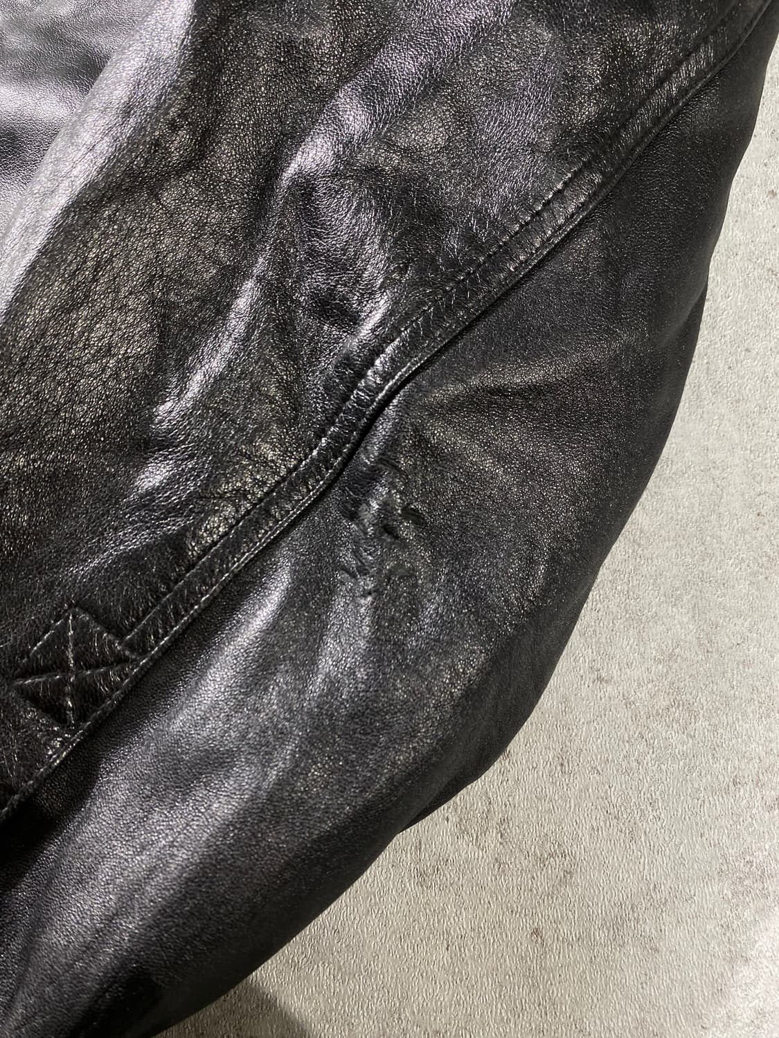 [95] 90s London Fog 런던포그 양가죽 레더 코트 상품이미지3