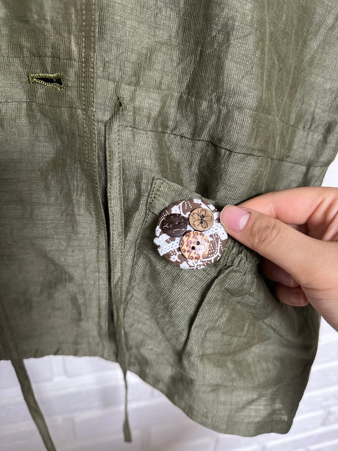 초록 블라우스 상품이미지3