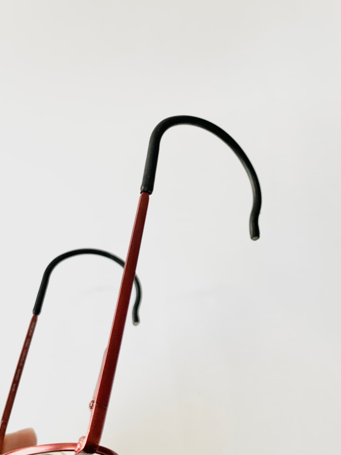 [픽키-593] (Small) 레드 메탈 오벌 안경테 후크형 템플 포인트 상품이미지5