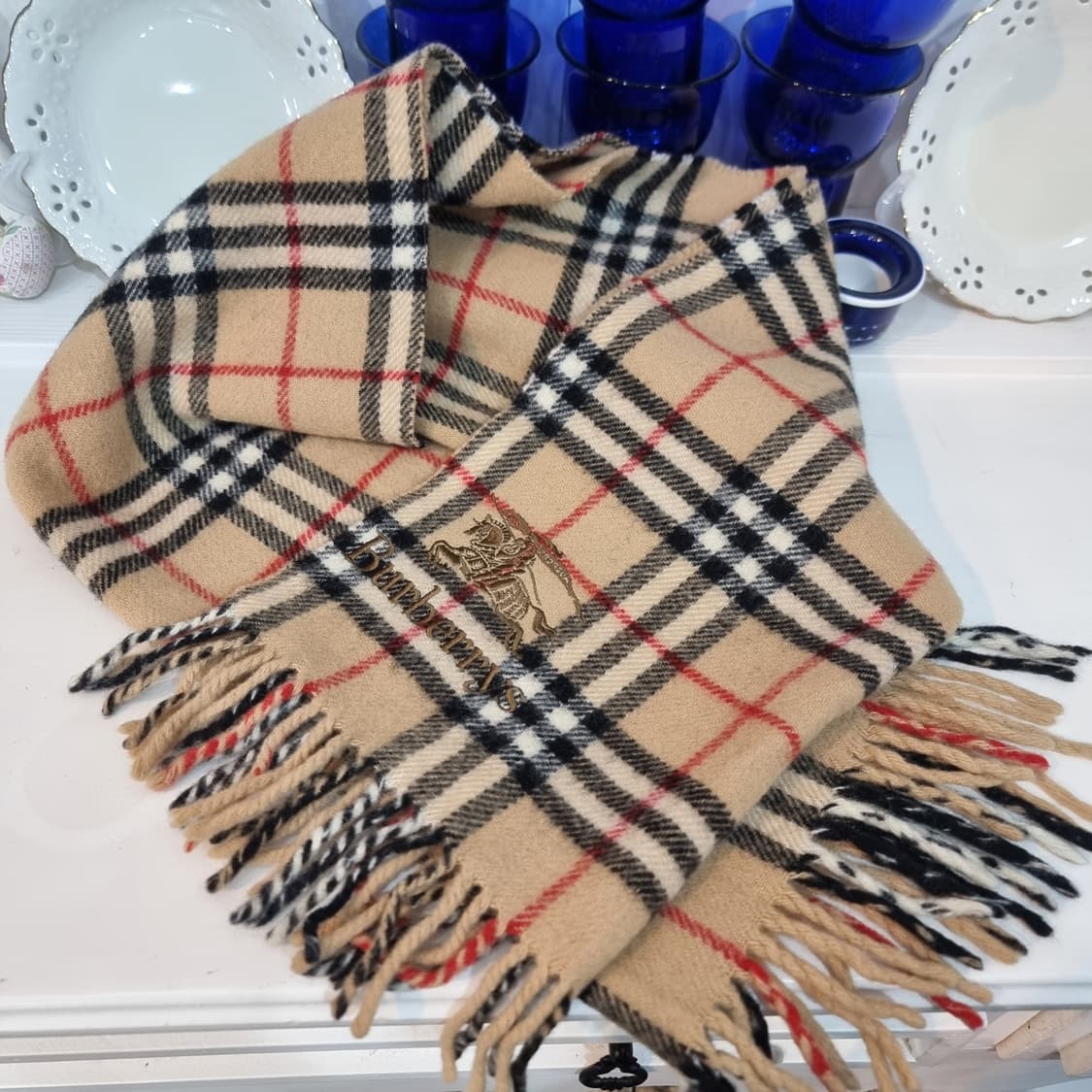 버버리(Burberry) 클래식 노바 체크 자수 머플러 상품이미지5