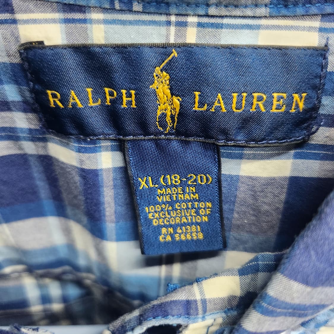 폴로랄프로렌 로고 타탄체크 셔츠 M 상품이미지5