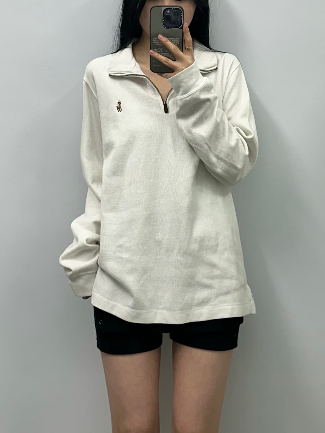 폴로 랄프로렌 신형 화이트 반집업 니트 상품이미지1