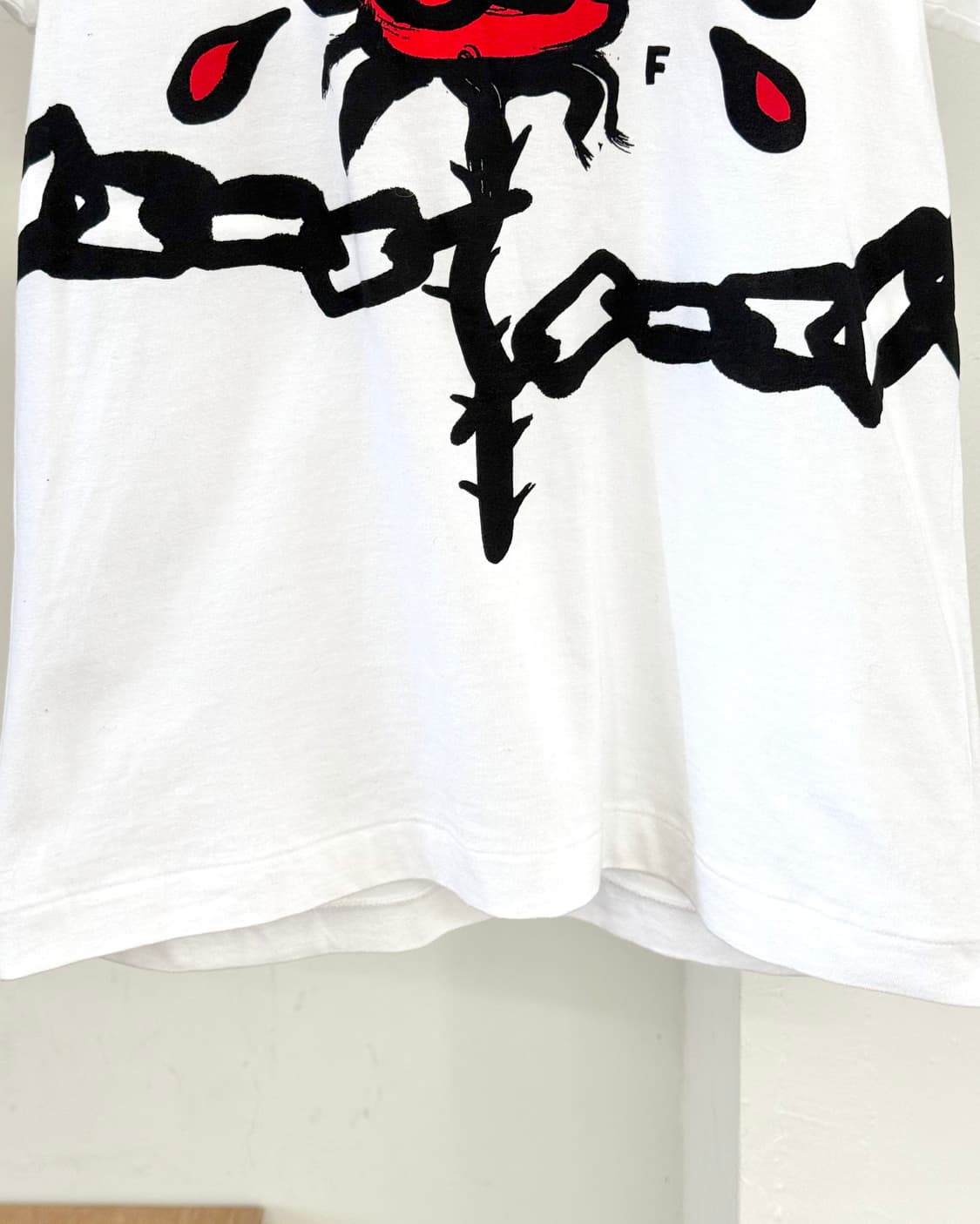 꼼데가르송 블랙 로즈 그래픽 티셔츠 상품이미지5